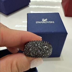 Swarovski Dark Crystal Ring